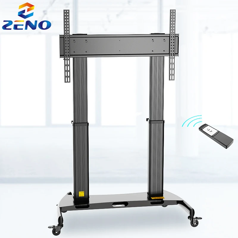 DT100 Mobile TV Cart with Wheels for 60 100 Inch LCD LED Flat Panel TV Stand with Remote Control Motorized TV lift