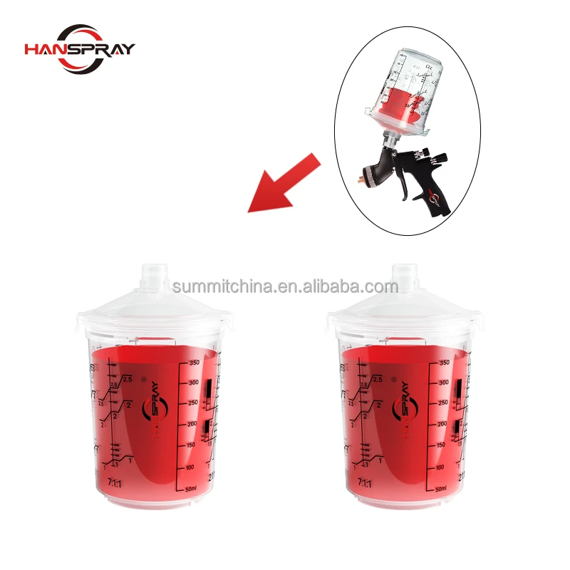 Wholesale automotive paint measuring cup paint gun cup 400ml spray gun paint disposable cups
