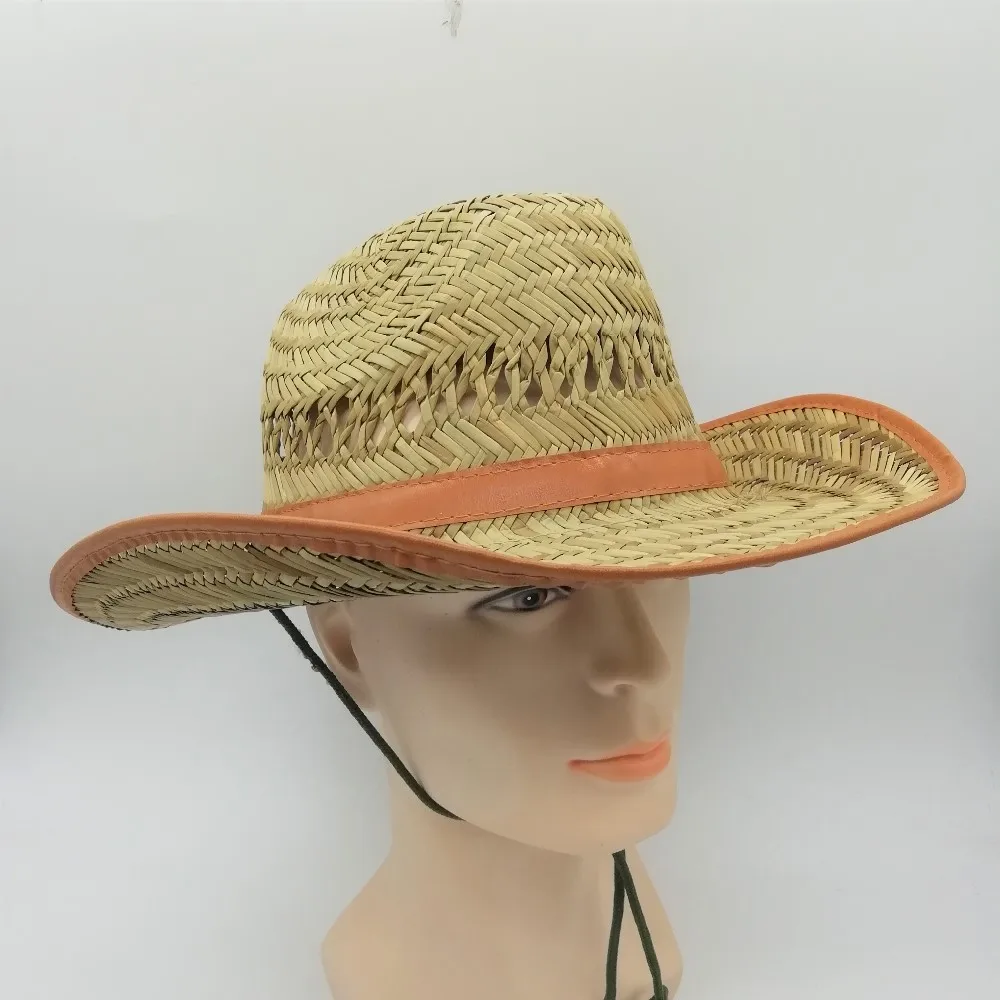 2021 unisex wholesale hollow nature straw cowboy straw hat  for summer beach