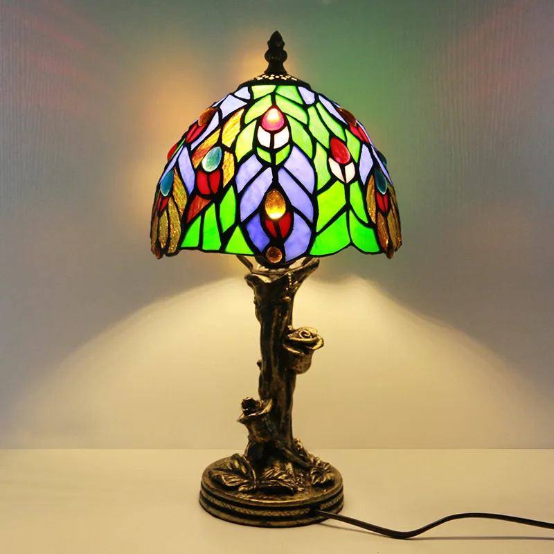 Настольная лампа Tifani Lampen Tifany Lamparas De Mesa дизайн ретро стекло витражи Da Tavolo 8 дюймов Тиффани настольные лампы