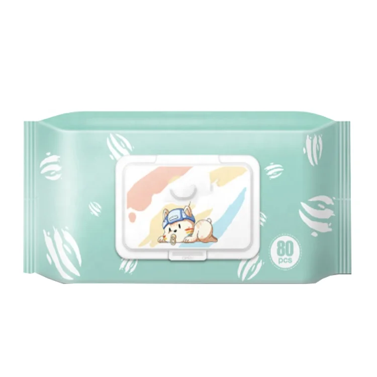 
Flushable wet wipes Spunlace non-woven baby care cleaning wipes 