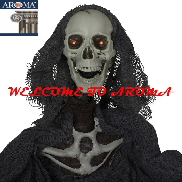 Halloween Decoration Hanging Animated Reaper with wings Black Scary Haunted House Props Halloween Party Decor