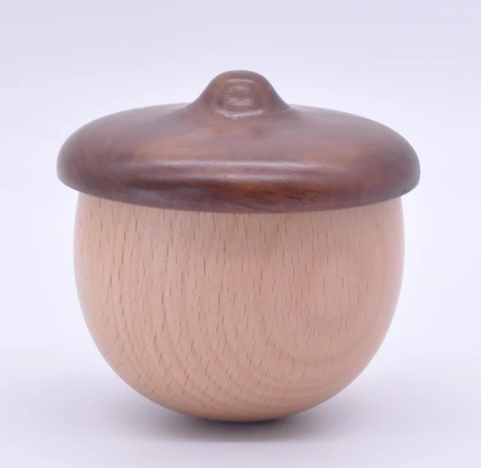 Acorn Handmade Walnut and Beech Wooden Music  Boys Gift  Handmade Music Boxes for Women Handmade Music Boxes Craft