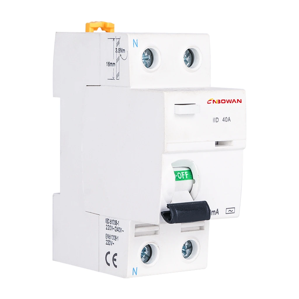Widely Acclaimed ILD 1p+n 10ka Rcd Ac 240v 25a 40a 63a 80a 100a Type B Residual Current Circuit Breaker Rccb