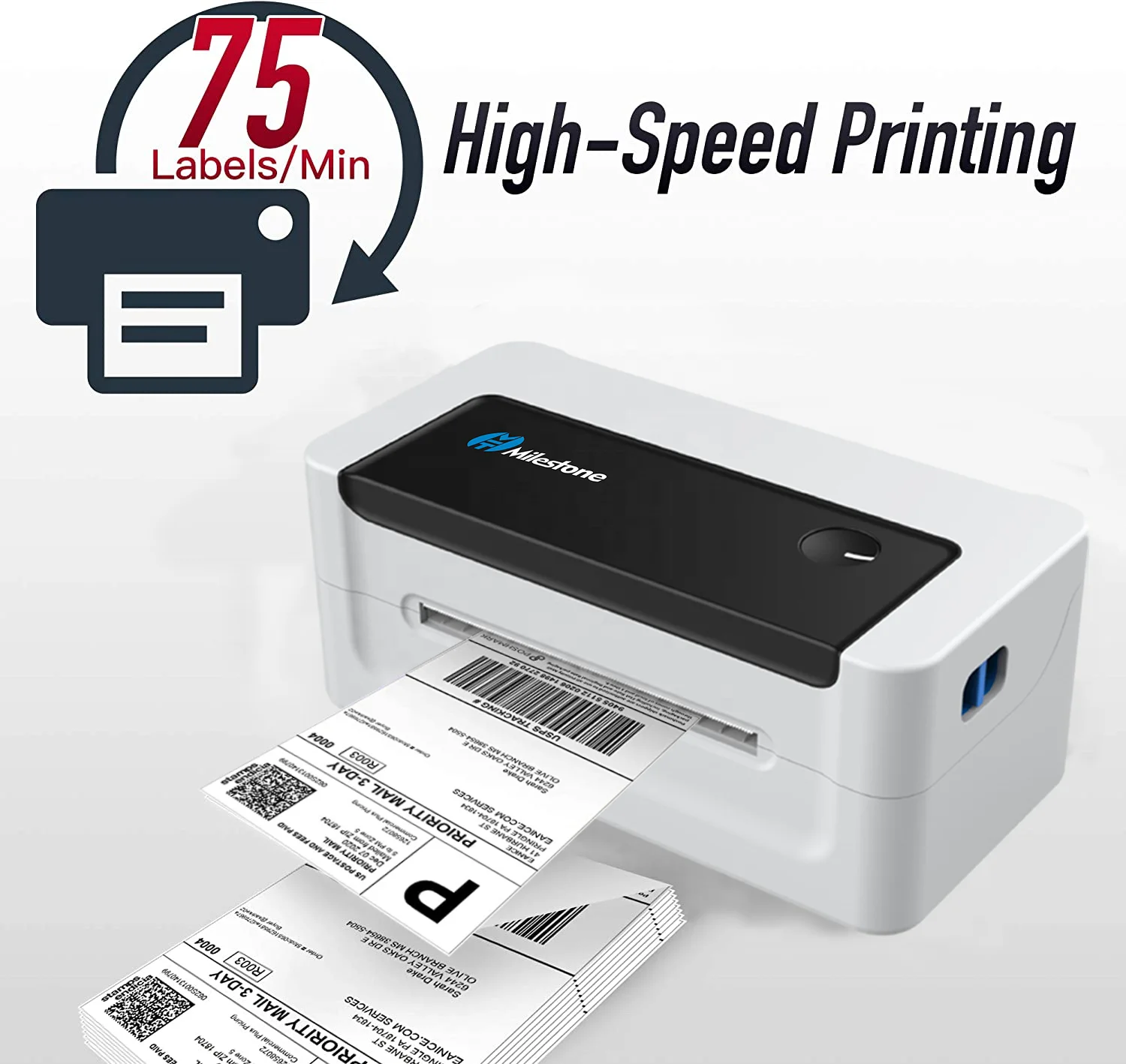 
Milesone 110mm FBA Label Printer MHT-L1081 Sticker Printer 4x6 shipping label Thermal printer for amzaon ebay Etsy 
