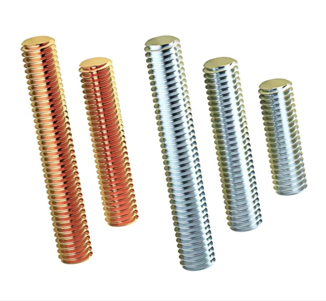 M10 Steel Hex Head Zinc Plated ISO/DIN Standard Carbon Steel Industrial Use Available 25mm/50mm/150mm Lengths Full Thread Stud
