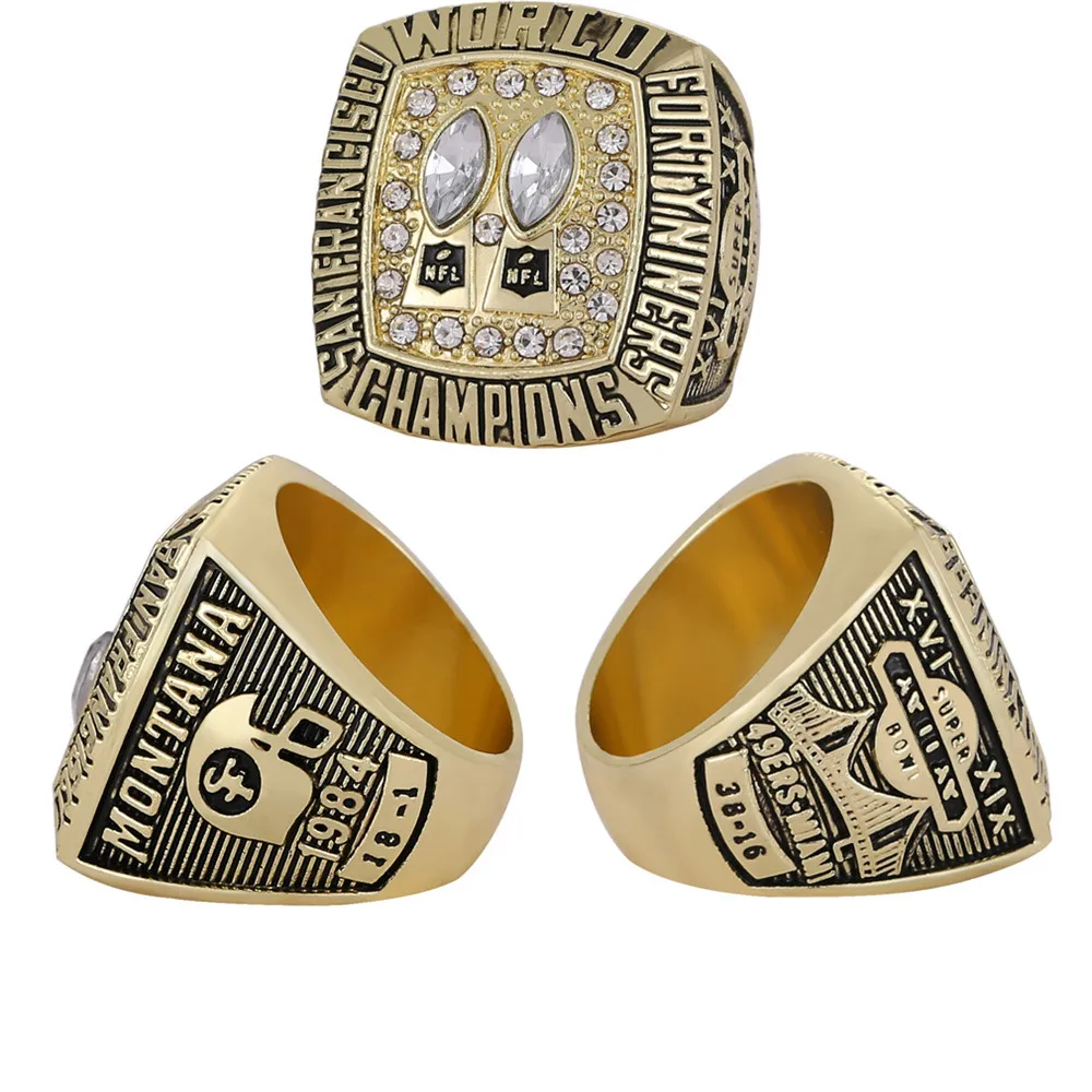 Индивидуальное Кольцо чемпионата 1984 NFL San Francisco 49ers футбольное мужское Ювелирное кольцо из сплава оптовая продажа