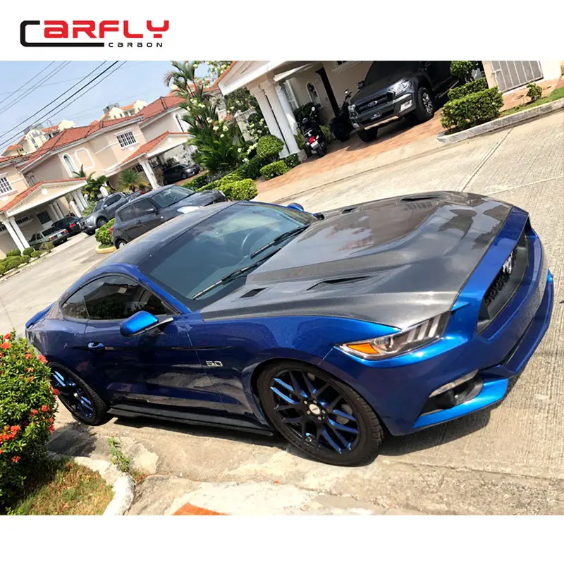 2015-2017 Комплект кузова для Ford Mustang, капот из углеродного материала, капот для Ford