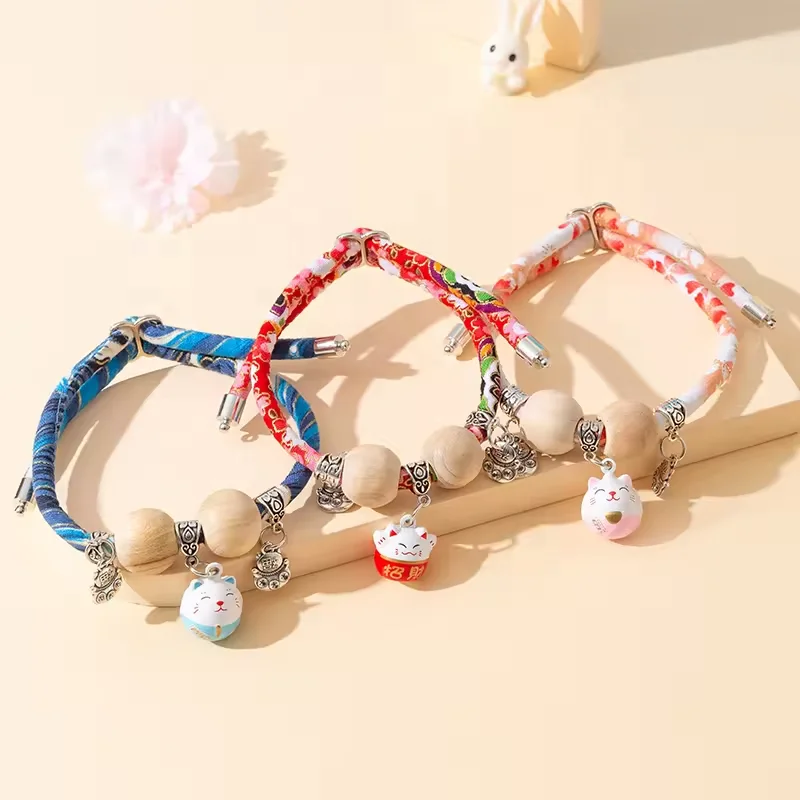 Fast Shipping Wholesale Manufacturer Chinese New Year Type Luxury Soft Cute Dog Cat Collar Adjustable Pet Neck Collars