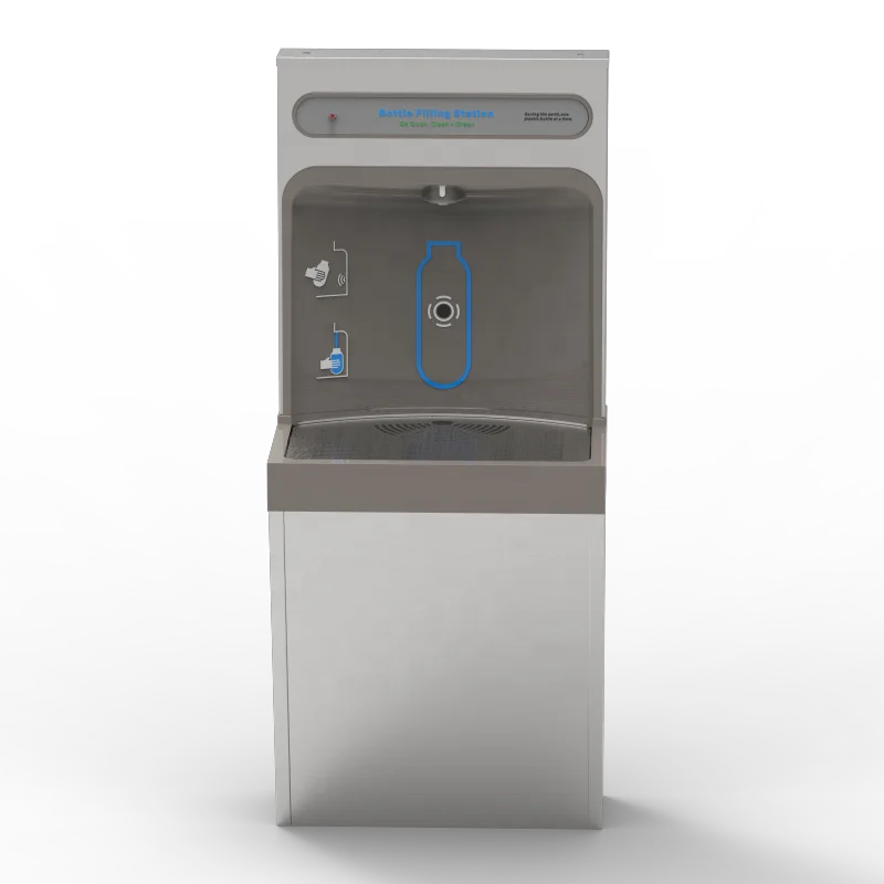 TB45-2CV Surface Mount Bottle filler Refrigerated Bottle Filling Station, Filtered 8GPH Stainless Steel