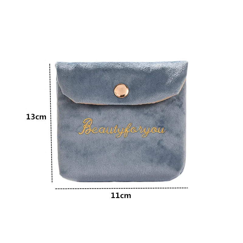 Women velvet soft small cosmetic bag portable girl lipstick bag sanitary pads organizer pouch travel makeup bags mini beauty cas