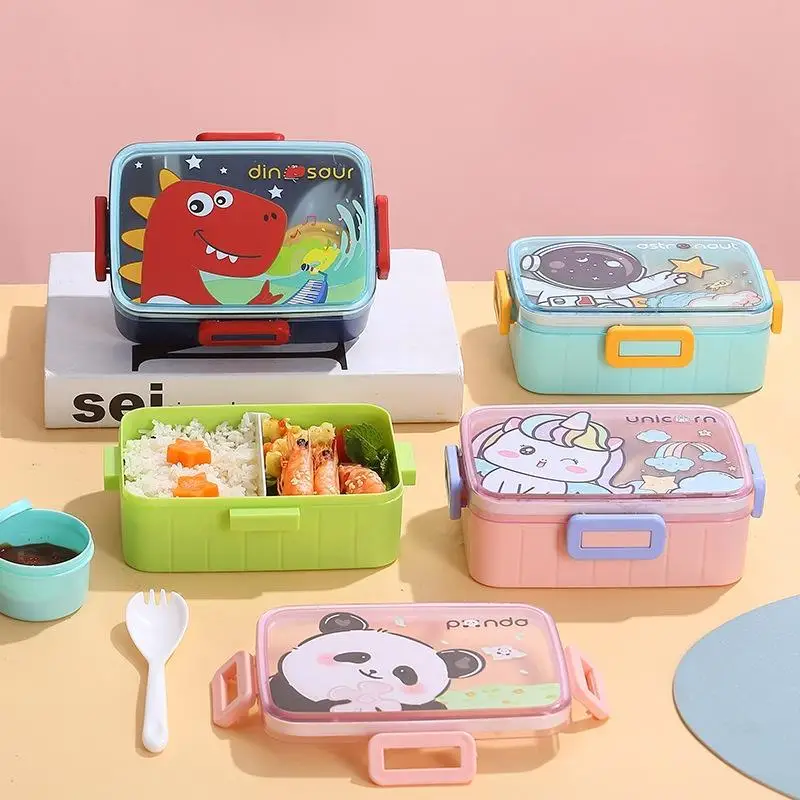 Food  Grade Plastic food bois for kids food storage School cartoon lunch boxes
