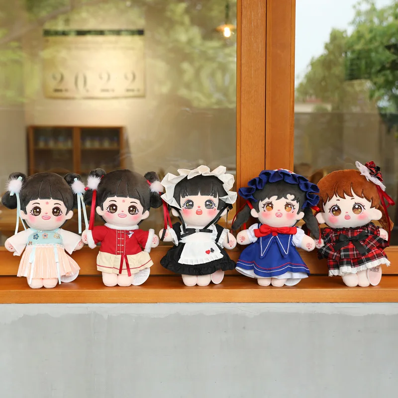 Fine workmanship Oriental Traditional Chinese Barbi Doll Soft Dressed Rag Doll Plush Toy with Han Dynasty Kimono Dressing makeup