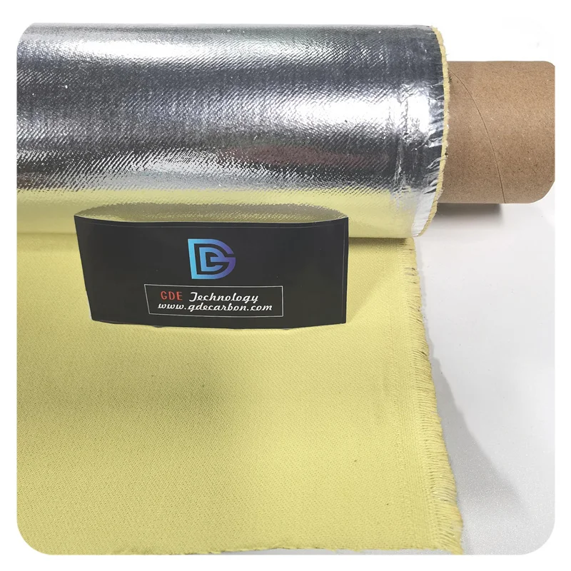 Manufacturer Supply Aluminized Aramid Heat Resistant Woven Knit Fabric 260gsm Flame Retardant Fireproof Felt