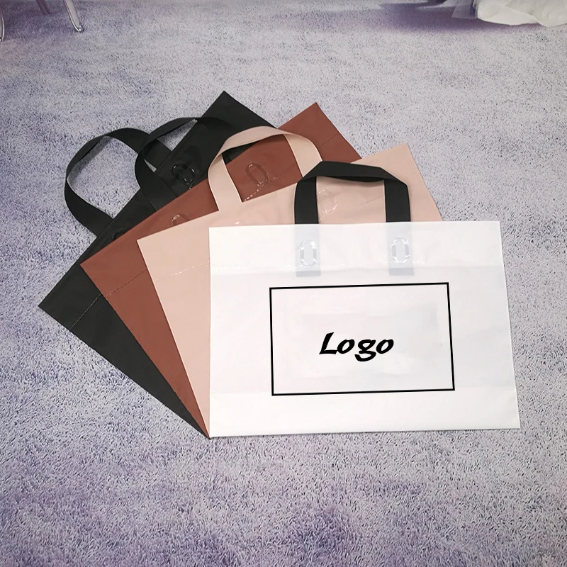 Custom Printed Plastic Bags Recyclable Own Logo Ldpe Tote Bag With Logo