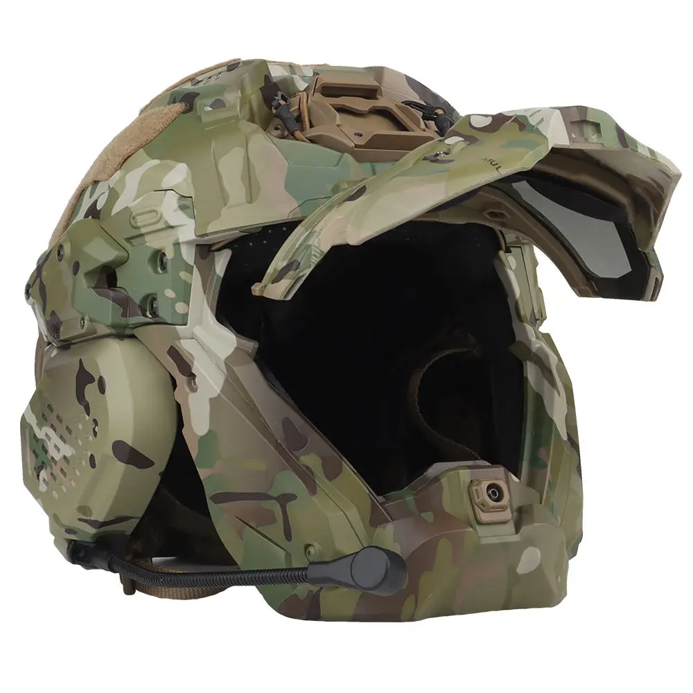 2025 Wholesale Outdoor Casco Protector Built-in Headset W-Ronin Party Helmet II Safety Full Face Tactical Mask Helmet