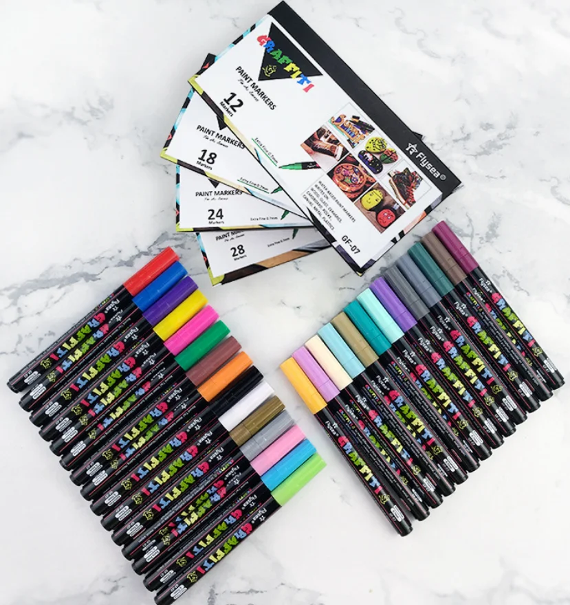 Акриловый на водной основе маркер для белой доски 0,7 мм перо 12 видов цветов комплект