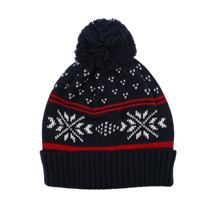 2022 теплая Модная акриловая вязаная шапка с помпоном детская зимняя и