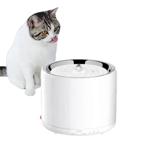 USMILEPET Factory Direct Stainless Steel Cat Water Fountain Ultra Quiet Wireless Pump Smart Pet Water Dispenser for Cats