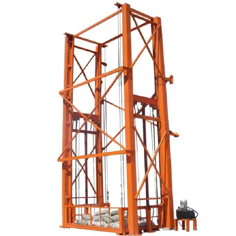 Electric Hydraulic Guide Rail Goods Lift Platform