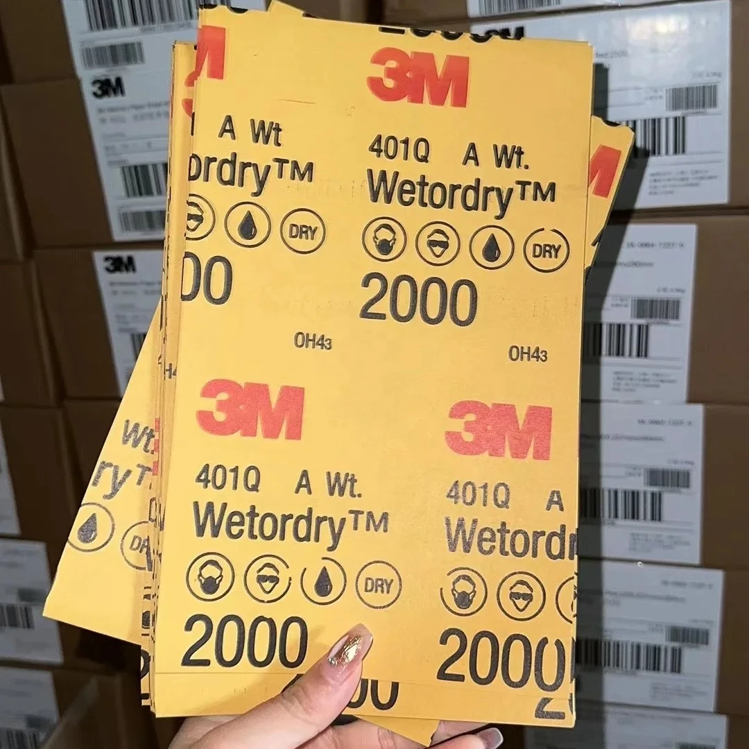 3M401Q влажная или Сухая наждачная бумага 1000-2500 абразивная шлифовальная 401Q 3 м Песочная