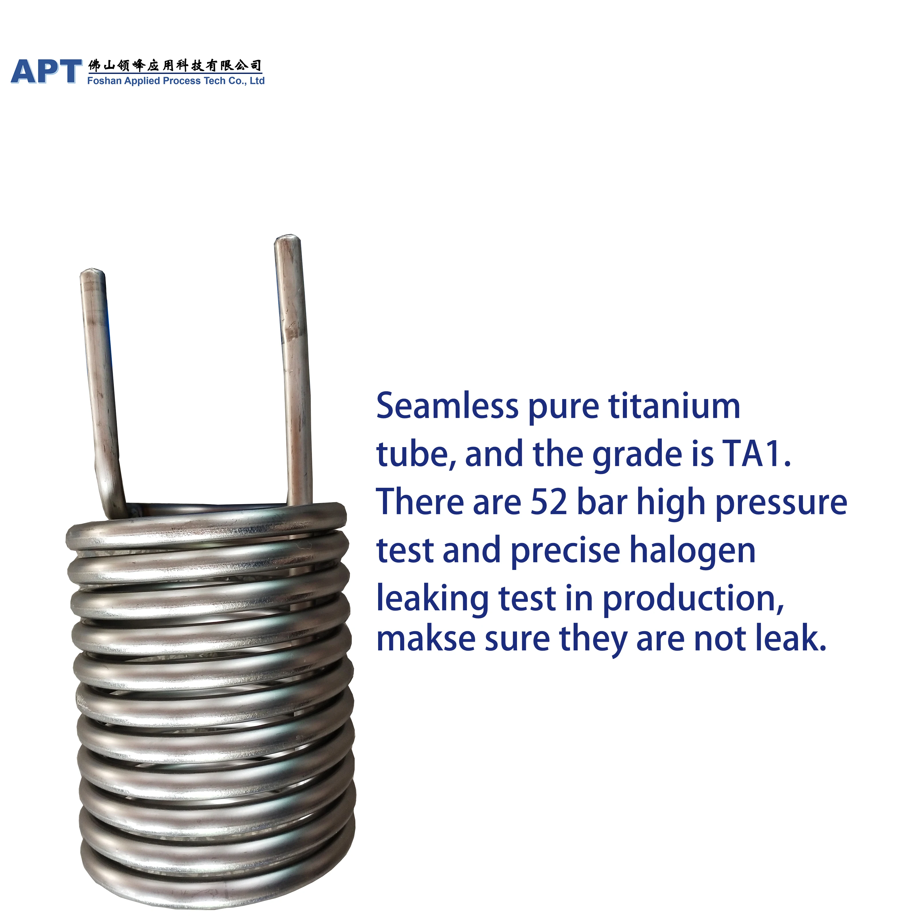 Titanium coil aquarium heat exchanger for  aquarium cooling systems