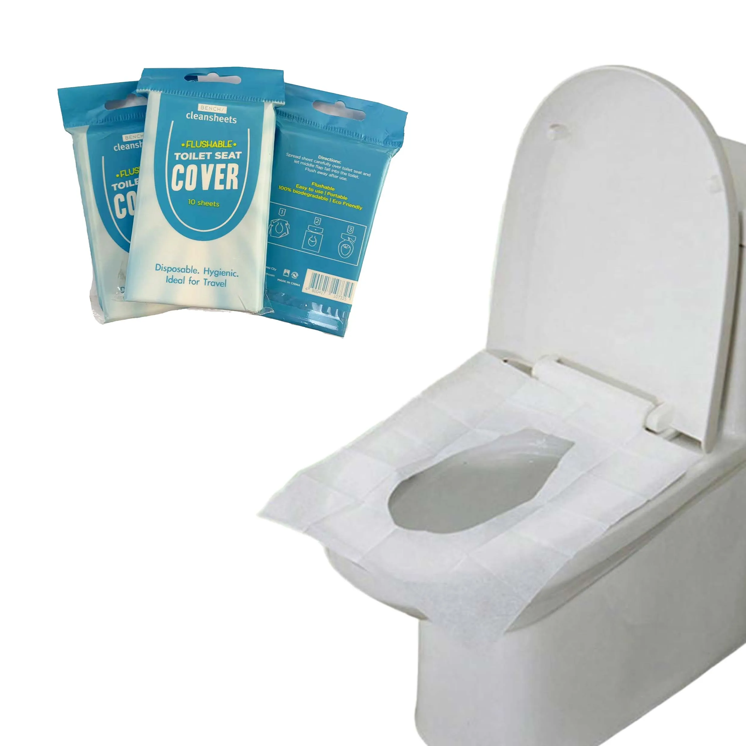 Travel Portable Flushable Biodegradable Water Soluble Disposable Toilet Seat Cover Paper Manufacture