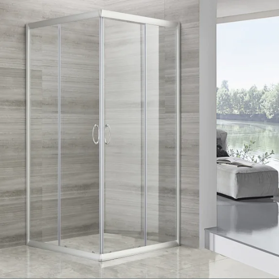 Free Standing Shower Room Aluminum Framed Corner Shower Enclosure Bathroom with Easy Clean 6mm Tempered Glass