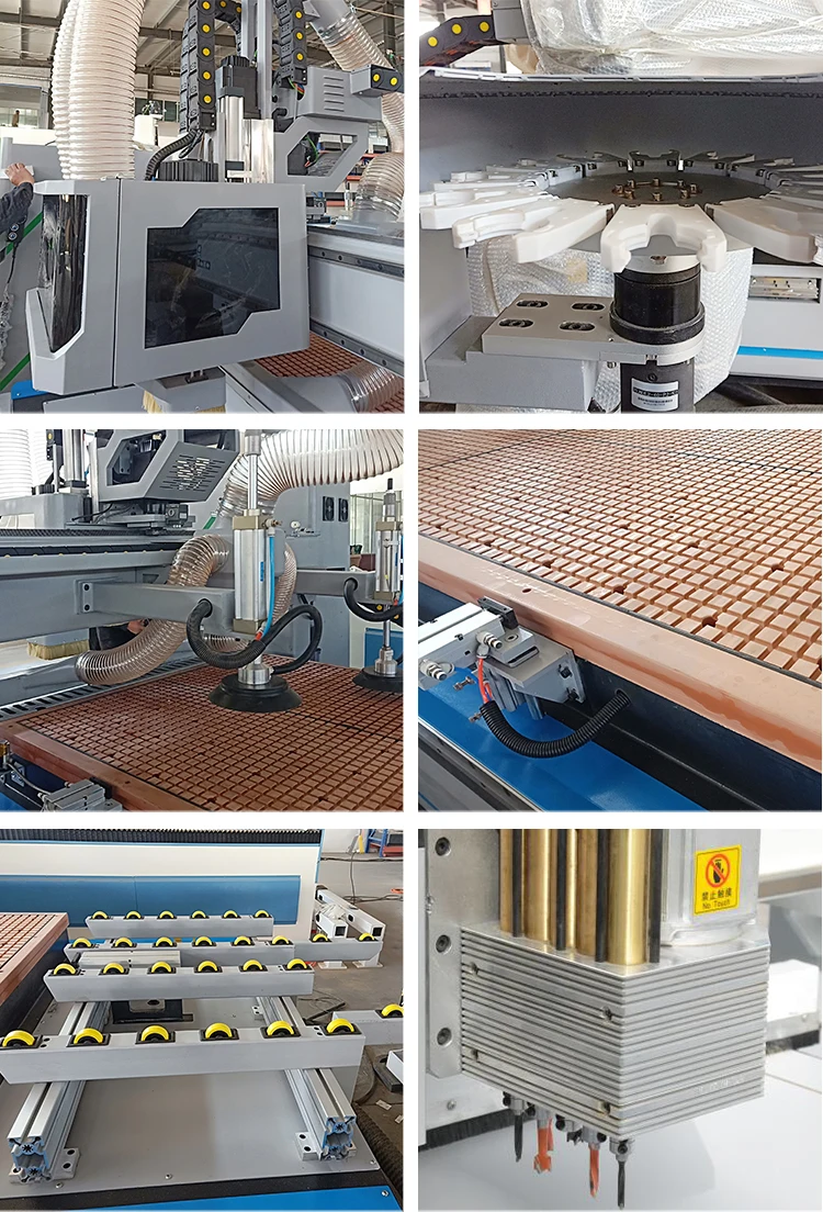 
Automatic Multi-spindles ATC CNC Router Wood Furniture Kitchen Cabinet Making Nesting Machine for Sale 