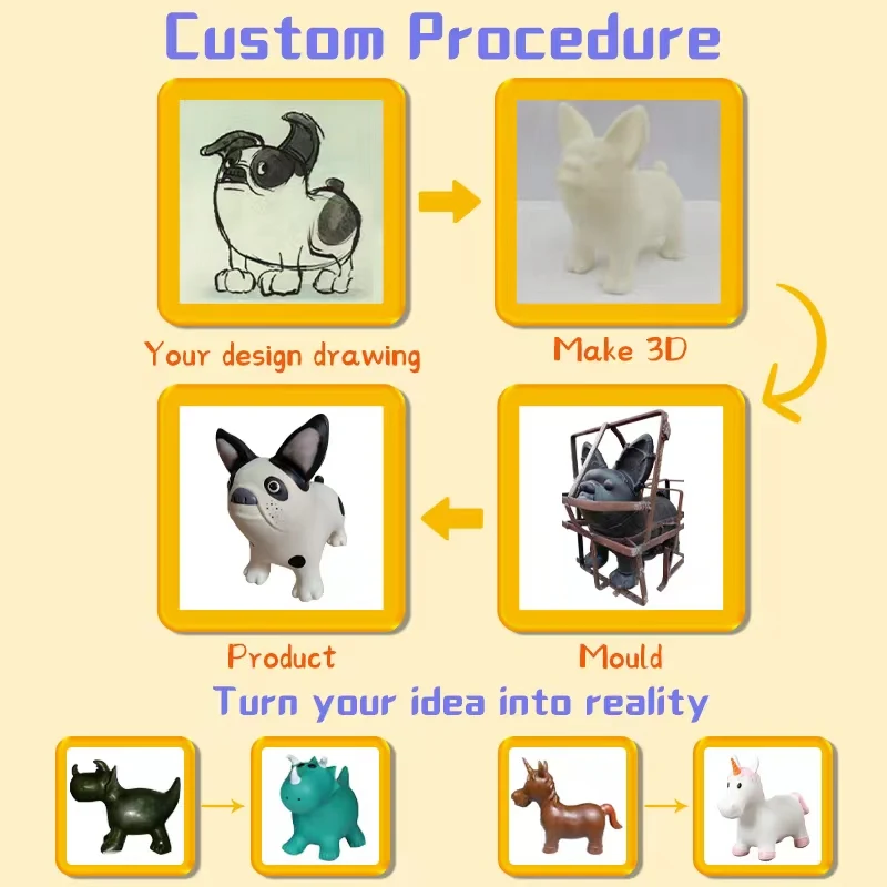 Animal Bouncy Rider Exercise Balance Plush Bouncy Animal Hopper Bouncy Lion In Cloth For Kids rubber toy horse