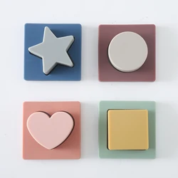 Chewable Silicone Bamboo Wood Shape Recognition Puzzle Toy