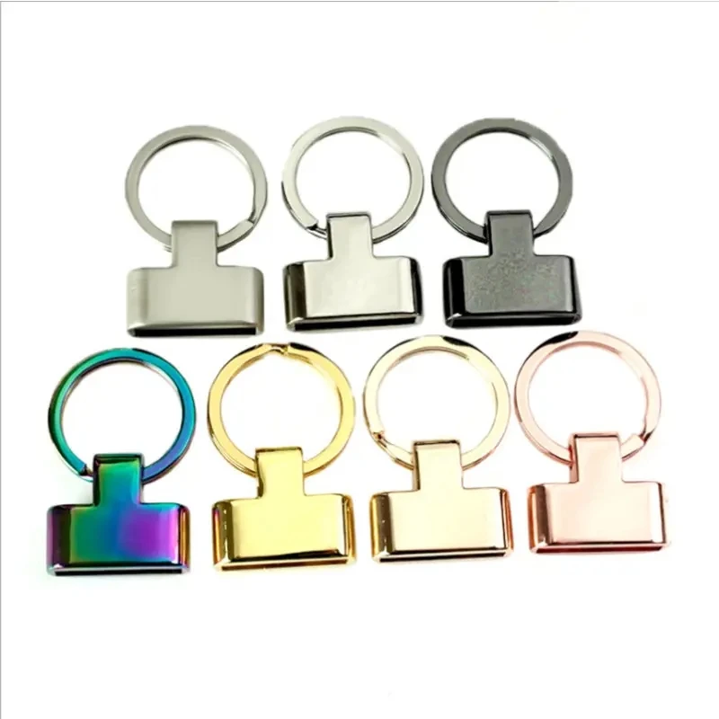 Factory produce fashion key chains hardware luxury key holder PU LEATHER KEYRING FOB FOR KEYS