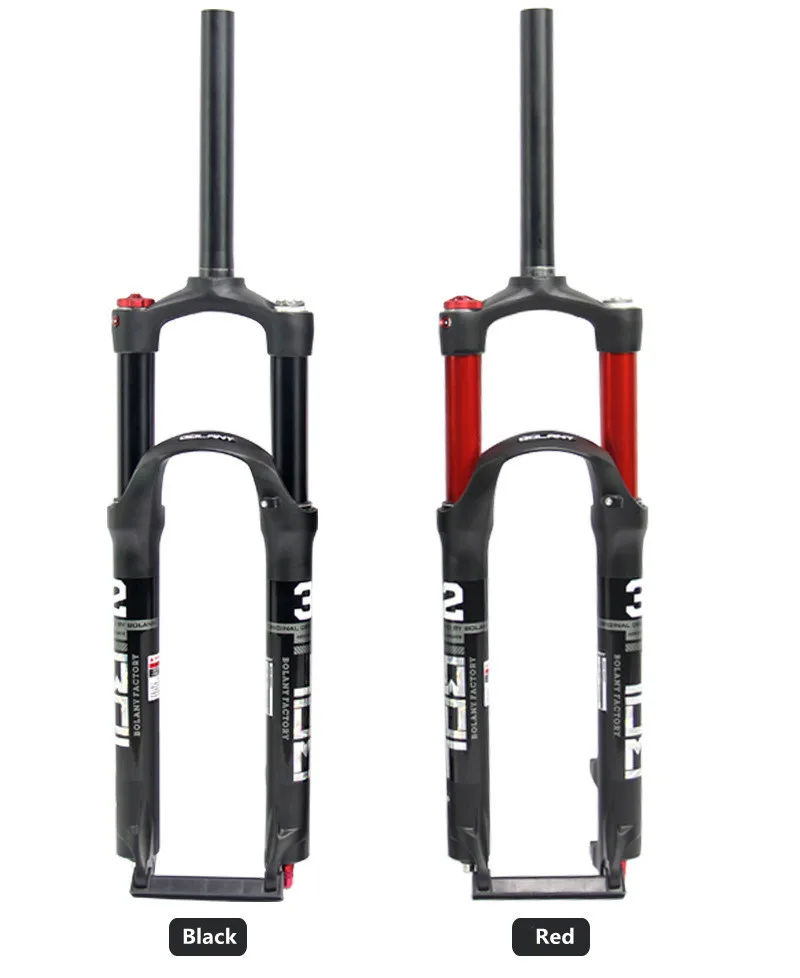Bicycle Fork Aluminum Alloy Suspension Fork Bicycle Air Pressure A pillar Shoulder Control MTB Fork