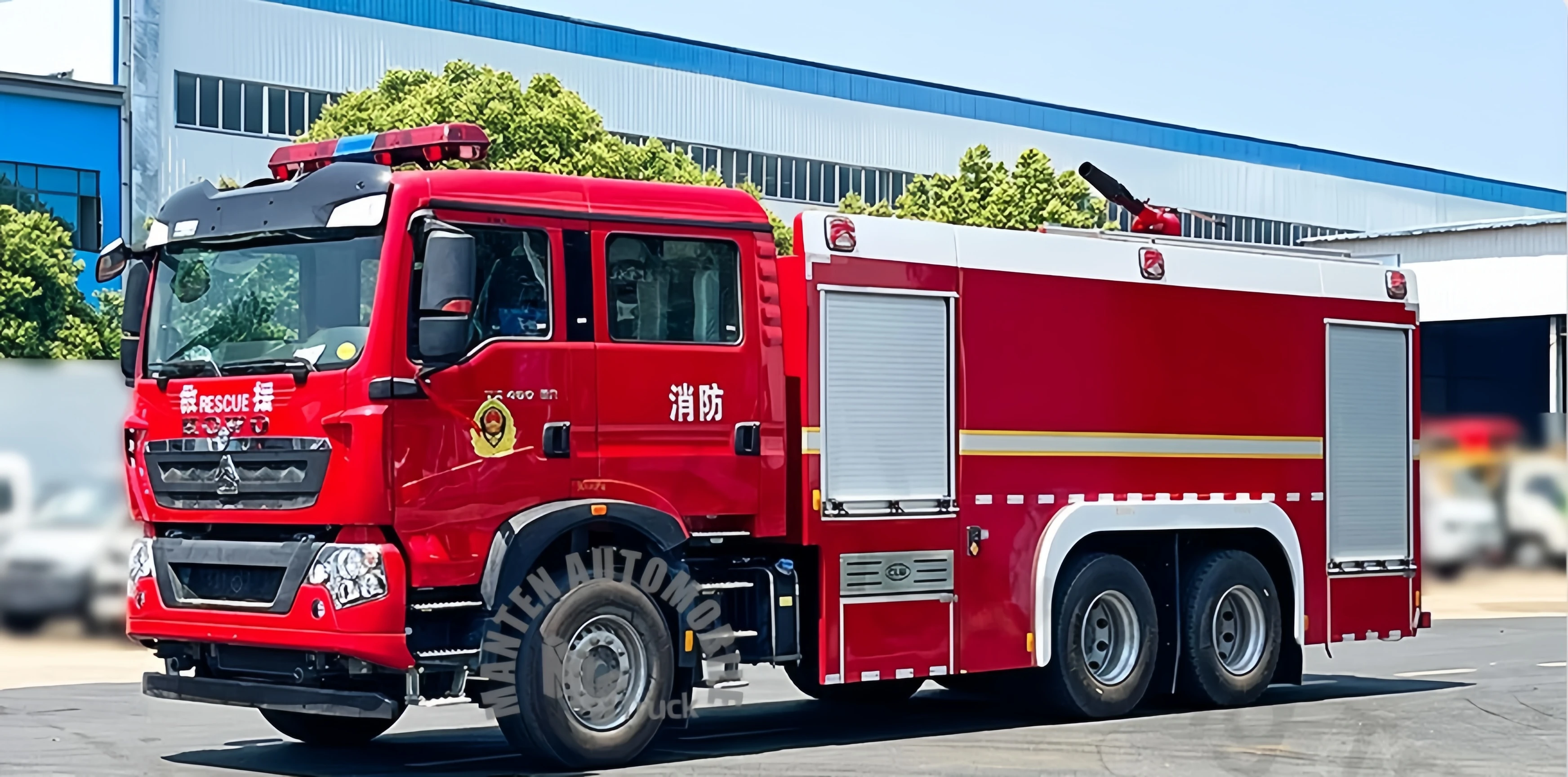 HOWO SHACMAN 10m3 cbm 8ton 5000Liters Gallon Fire Vehicles 4X2 6X4 Foam Dry Powder Fire Fighting Truck