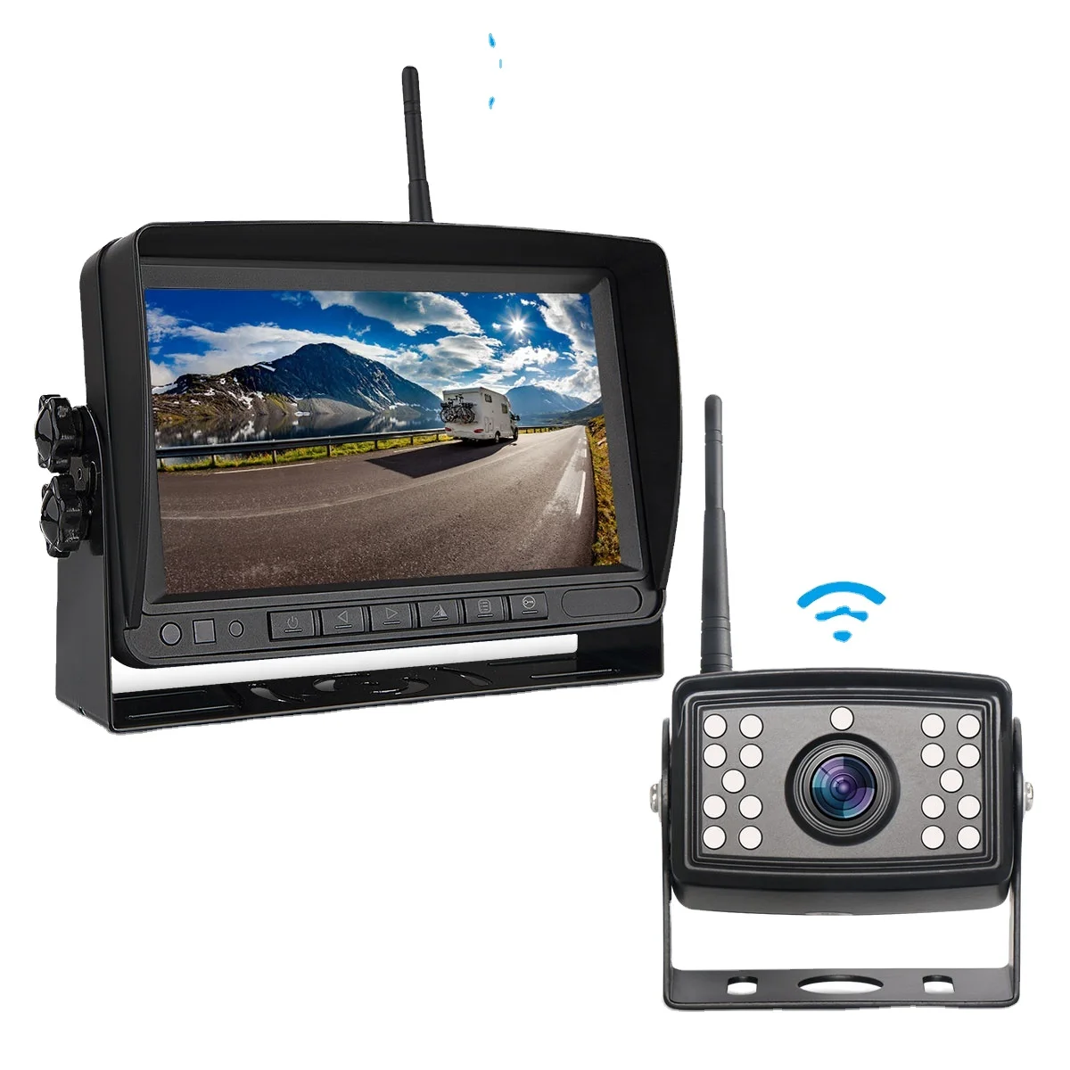wireless backup car camera rearview monitor system license plate backup car camera