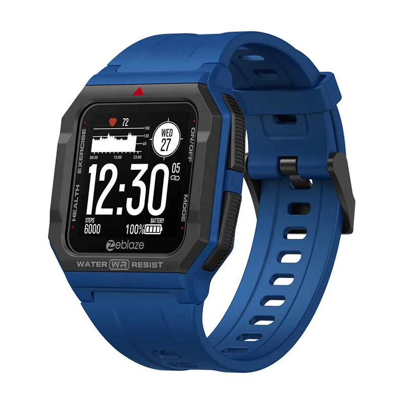 NEW 2021 Zeblaze Ares Smart Watch Blue tooth 5.1 Heart Rate Tracking Smartwatch 3 ATM 15Days Battery Life Watch For IOS Android