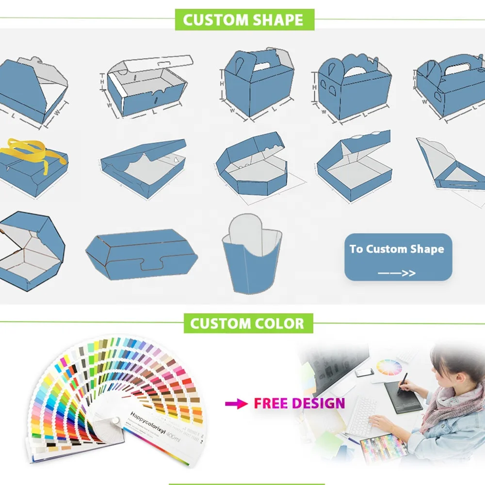 Cheap Price Paper Fried Chicken Box Fast Food Packaging Chicken Nesting Chicken Wings Packaging Box