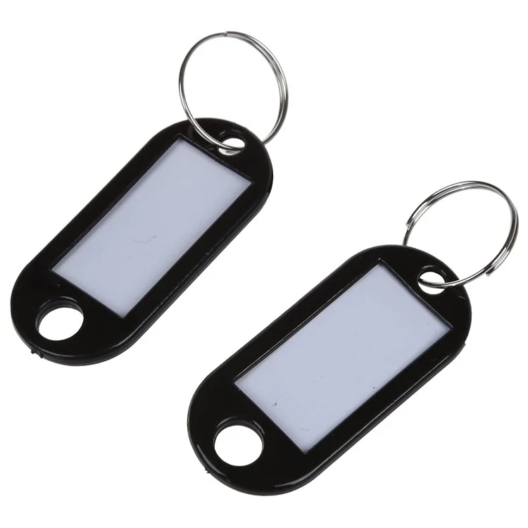 Key Tags with Split Ring Key Fobs Labels ID Keyring Tags for Luggage Pet Name Memory Stick Tags