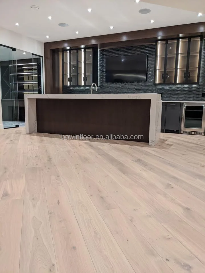 240 mm wide tongue and groove white UV oiled oak engineered flooring oak wide plank flooring
