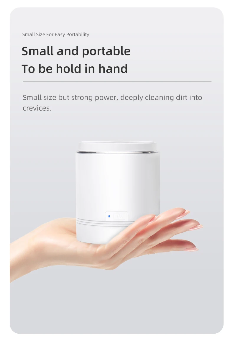 Codyson Mini Ultrasonic Cleaner D-1800 Home Use White Color Ultrasonic Cleaning Machine