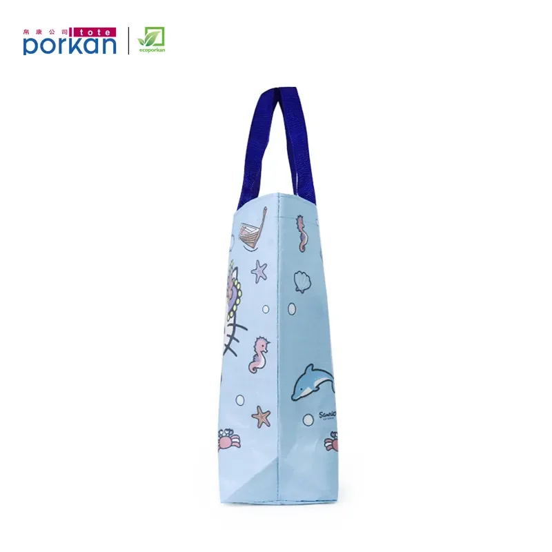Promotional Portable PP Non-Woven Laminated Fabric Shopping Tote Recyclable Reusable Grocery Bags with Logo Pattern Gift Bags
