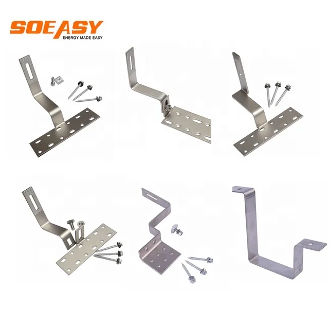 aluminium solar panels mounting bracket hooks pv roofhook pv for tile roof