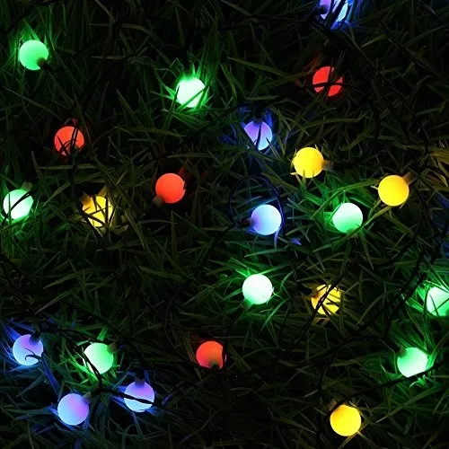 Outdoor led lighted 40mm balls string light cotton balls