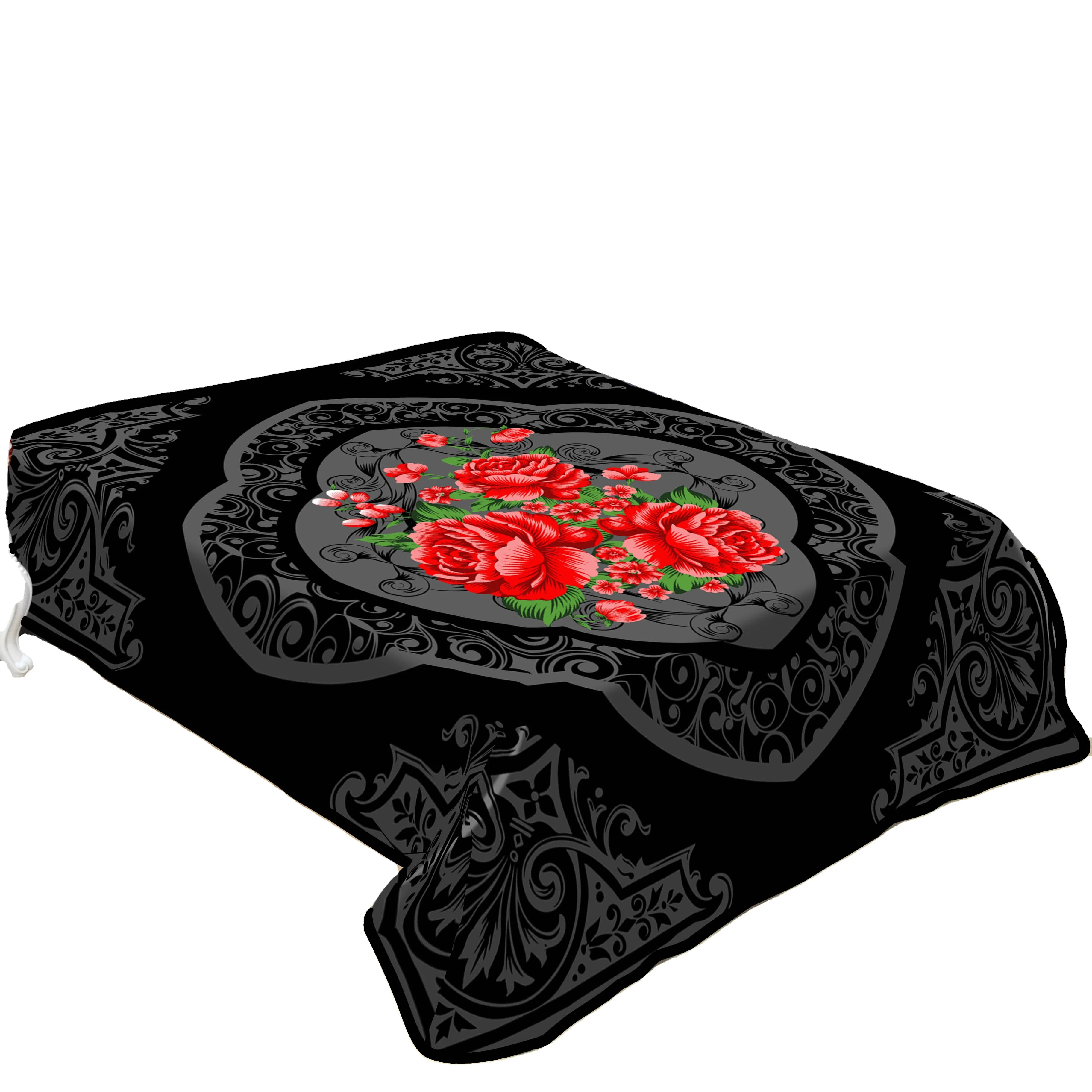 high quality china factory  manufacturers with Embossed Middle East  style king size raschel blanket