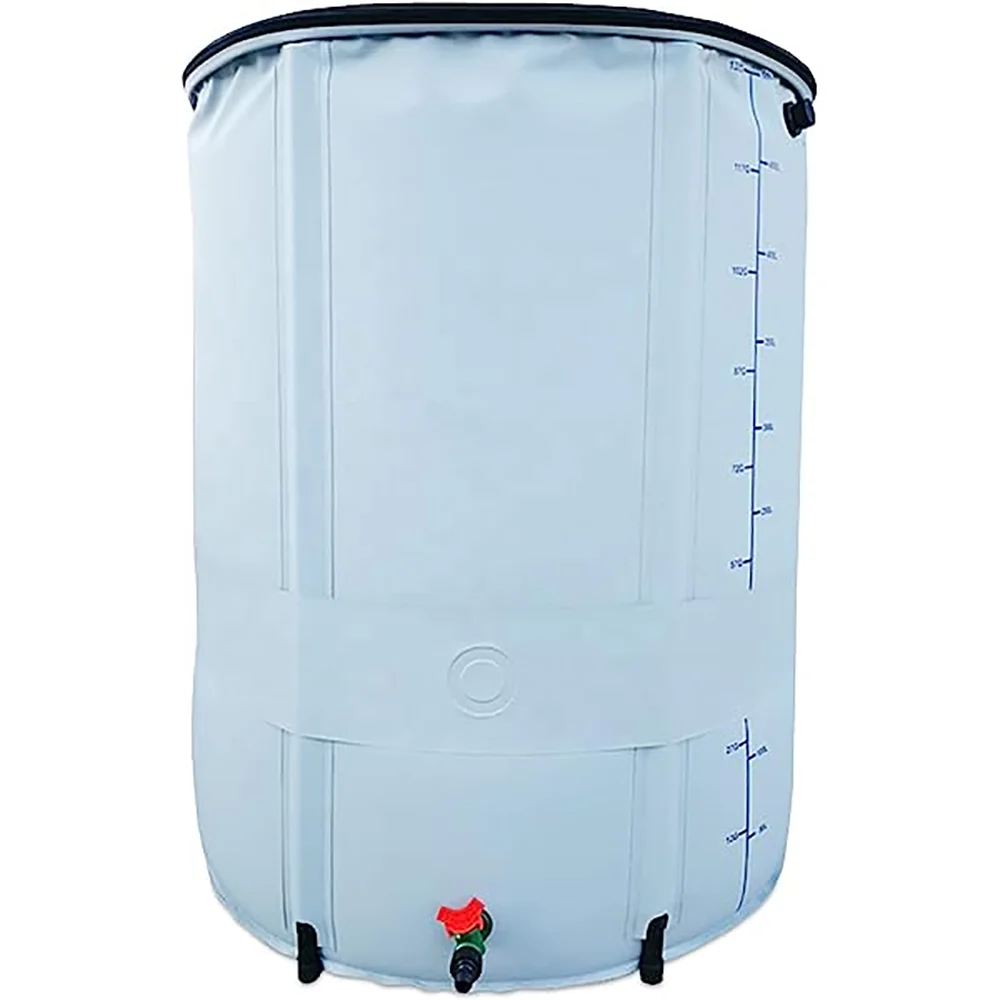 Rain Barrel Water Collector Portable Collapsible Rain Barrel Tank Water Storage Container Foldable Round Water Barrel