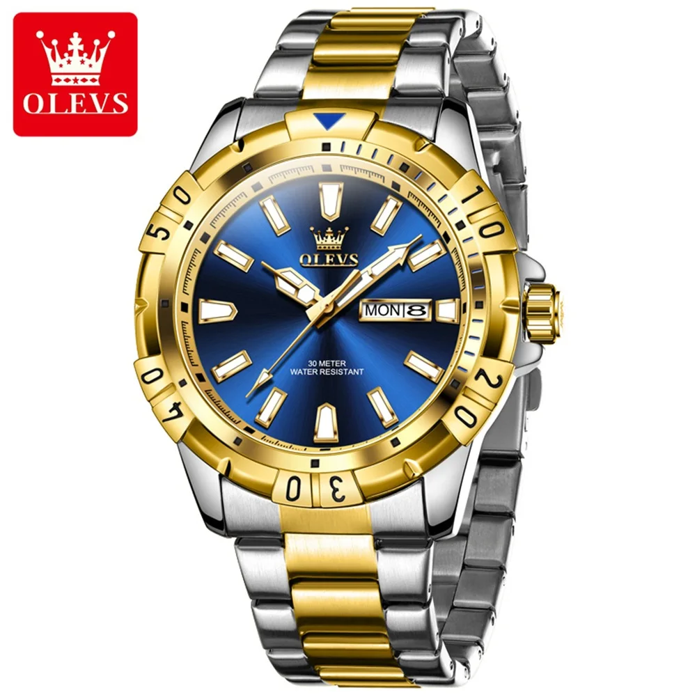 OLEVS 5560 top 10 brands made in china male clock exclusive Stainless steel band water resist date display low moq Casual watch