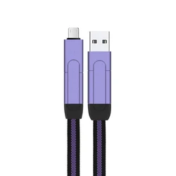 PD 60W Fast Charging Braided 3 4 in 1 USB Cable Universal Cabo Micro Kabel 10 in 1 USB C To USB C To Type C Multi Charger Cable