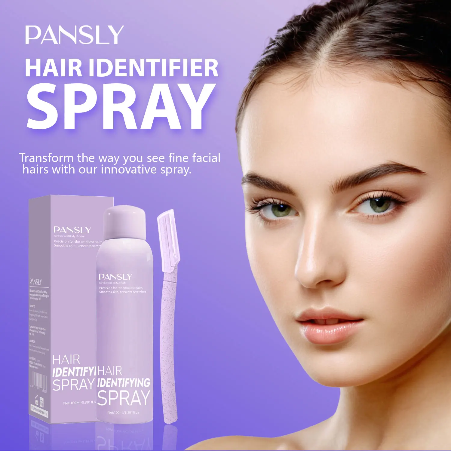 Custom Herbal Hair Removal Cream and Rose-Scented Facial Care Hair Identifier Spray for Skin Targeted Cleansing and Removal