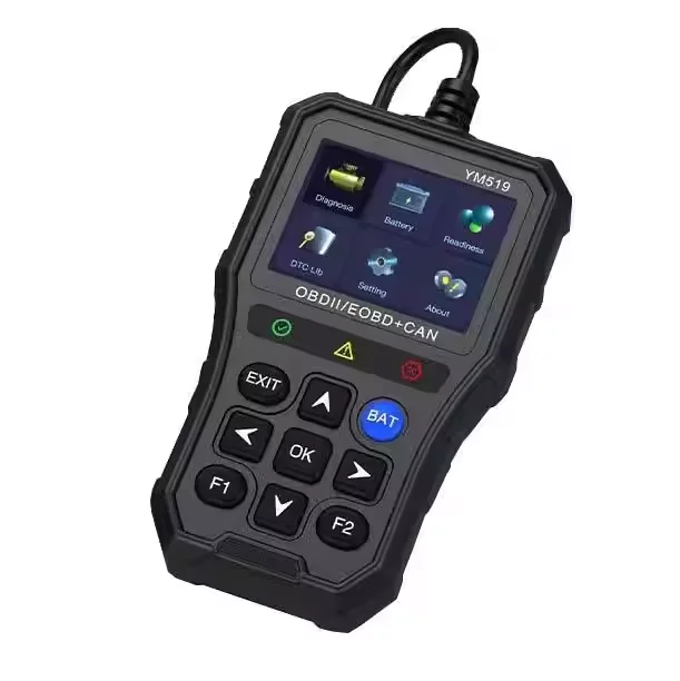 Hot selling Plastic YM519 2.8inch Car Diagnostic Tool YM519 Automotive OBDII Scanner Reads and Detects Car Fault Codes