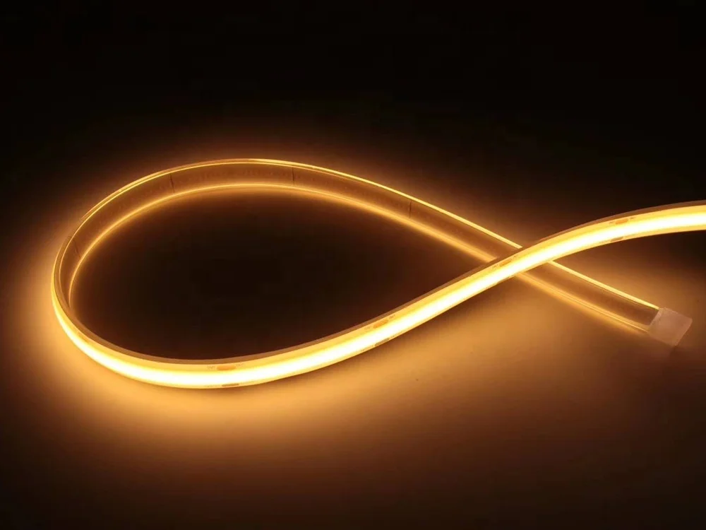 New Arrival Dotless CRI>90 8mm 11W 480leds 12V 24V 5m Flexible Cob LED Tape IP65 Outdoor Silicon Tube Waterproof COB LED Strip